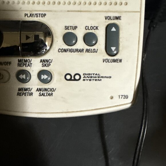 AT&T 1739 Digital Answering Machine System w Time/Day White TESTED AND WORKS - Picture 3 of 10